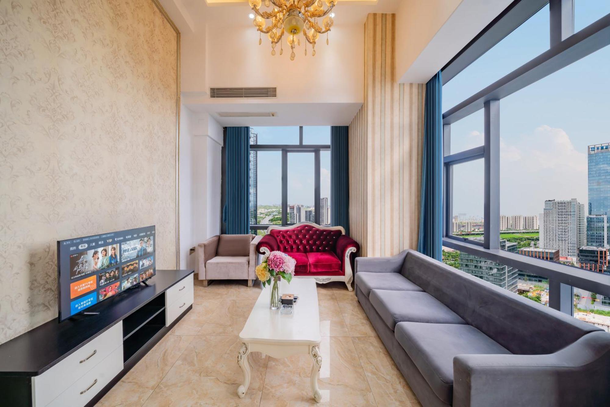 April Fair Duplex Apartment Guangzhou South Railway Station Ao Yuan Yue Shi Dai Branch Luaran gambar